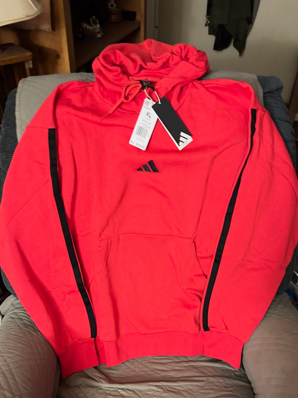 NWT Red Adidas Hoodie XLarge
